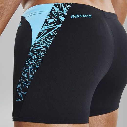 SPEEDOBAÑADOR SHORT BOOM SPLICE AQUASHORT NEGRO AZUL