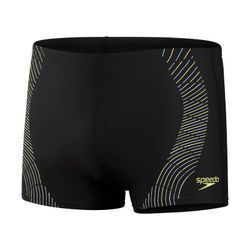 Speedo Mens Duo Logo Print Aquashort Black/Lemon Drizzle/Curious Blue