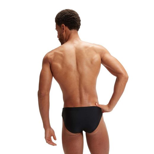Speedo Mens Medley Logo 7cm Brief Black/Usa Charcoal