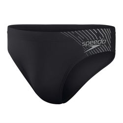 Speedo Mens Medley Logo 7cm Brief Black/Usa Charcoal