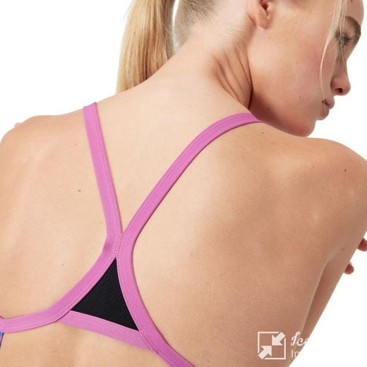 Speedo Placement Digital Turnback Black/Kiki Pink/Picton Blue