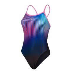 Speedo Placement Digital Turnback Black/Kiki Pink/Picton Blue