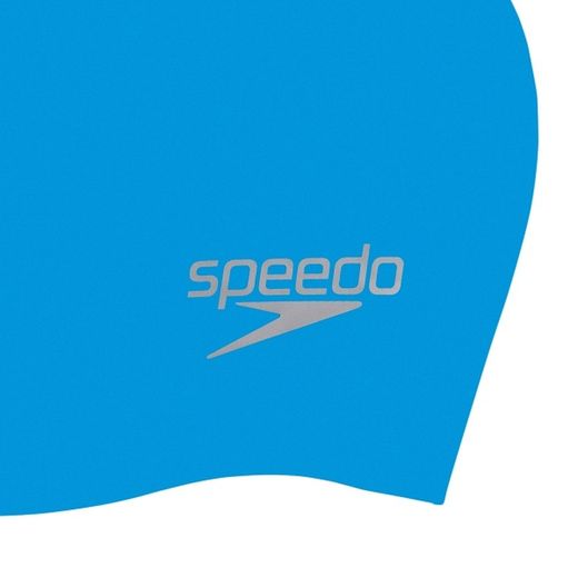 Speedo Plain Moulded Silicone Cap Blue