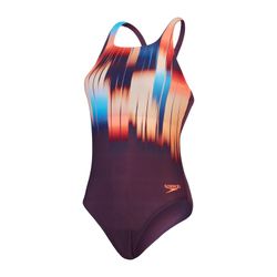 Speedo Womens Digital Printed Medalist Plum Dandy/Siren Red/Nectarine/Picton