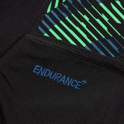 Speedo Womens Placement Laneback Black/Dark Teal/Harlequin Green