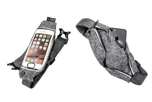 SPIBELT RUNNING BELT C/VENTANA NEGRO/GRIS