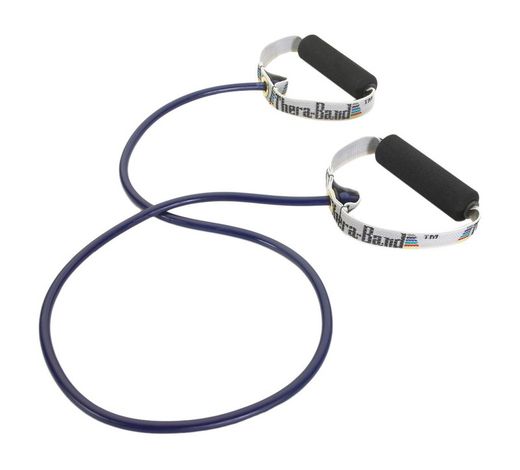 Theraband goma de entrenamientos con asas. Azul resistencia fuerte.