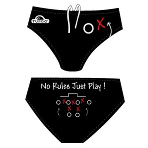 TURBO bañador waterpolo hombre "no rules" Negro