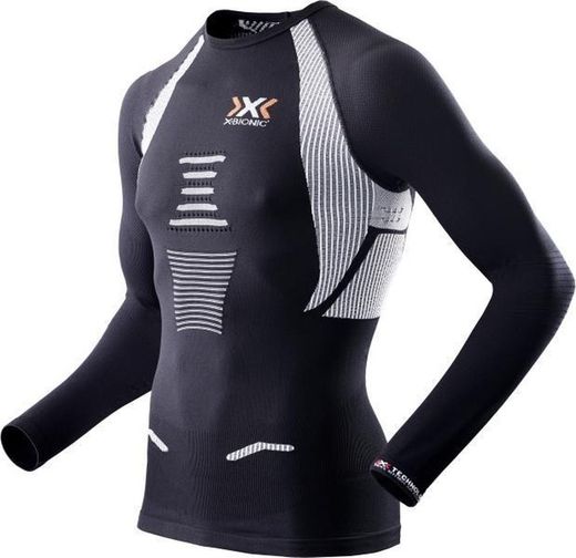 XBIONIC Camiseta Manga Larga  RUNNING THE TRICK EVO HOMBRE NEGRO BLANCO