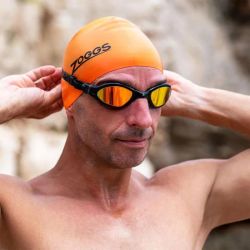 Zoggs gafas Tiger LSR+ Mirror Negro Gris Espejo Rojo Regular