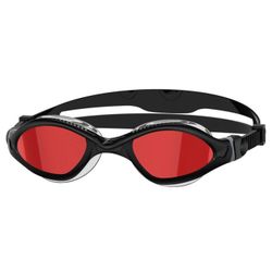 Zoggs gafas Tiger LSR+ Mirror Negro Gris Espejo Rojo Small
