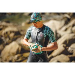 Zoggs Palas Planas Flat Hand Paddles Turquesa Negro