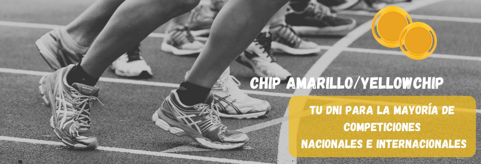 El chip amarillo o yellowchip es tu dni para la mayoria de las competiciones nacionales e internacionales. Personal e intransferible.